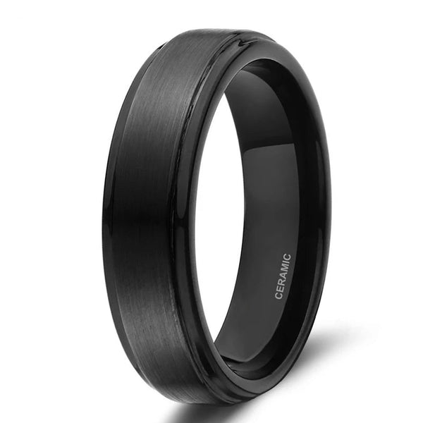 Bellartini Rimini Black Ceramic Ring for Men
