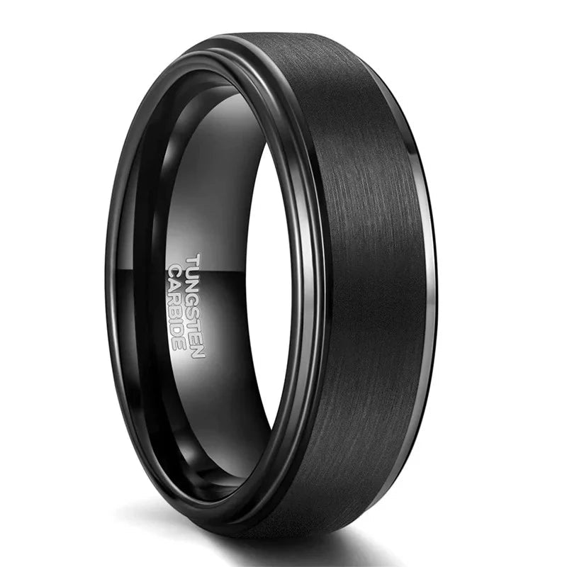 Bellartini Palermo Black Tungsten Ring for Men