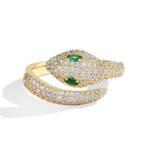 Bellartini Serpenti Seduttori Gold Moissanite Diamond Ring