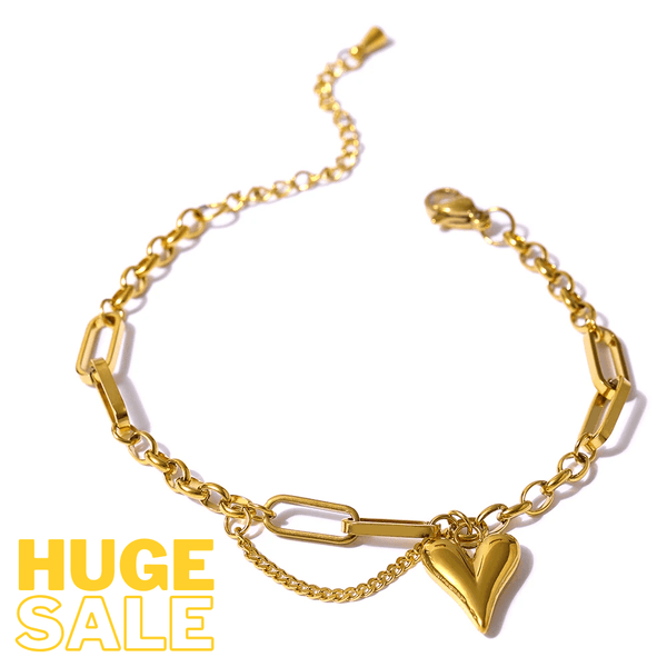 Bellartini 18K Gold Romantic Heart Bracelet WP